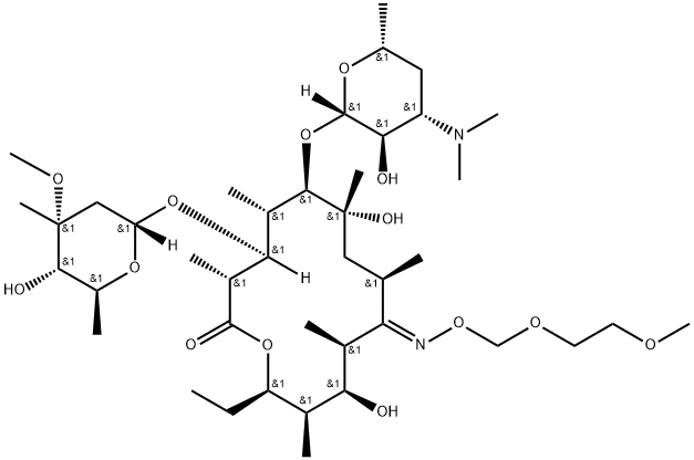 12-脱氧罗红霉素 结构式