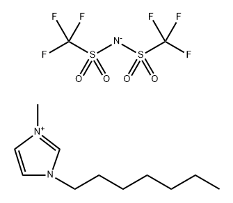 1-庚基-3-甲基咪唑双(三氟甲烷磺酰)亚胺盐 结构式