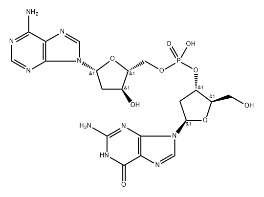 deoxyguanylyl-(3'-5')-deoxyadenosine 结构式