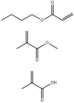 2-甲基-2-丙烯酸与2-丙烯酸丁酯和2-甲基-2-丙烯酸甲酯的聚合物铵盐 结构式