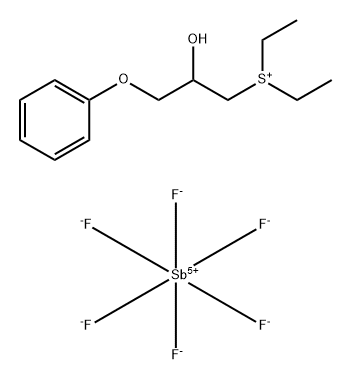 SulfoniuM, diethyl(2-hydroxy-3-phenoxypropyl)-,(OC-6-11)-hexafluoroantiMonate(1-) (9CI) 结构式