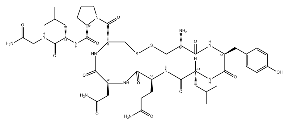 缩宫素杂质肽[LEU3]-OXYTOCIN 结构式