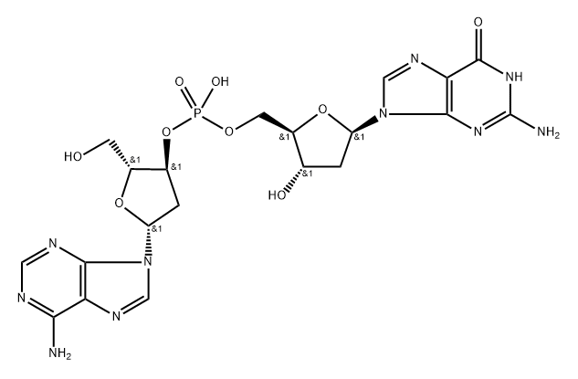 deoxyadenylyl-(3'-5')-deoxyguanosine 结构式