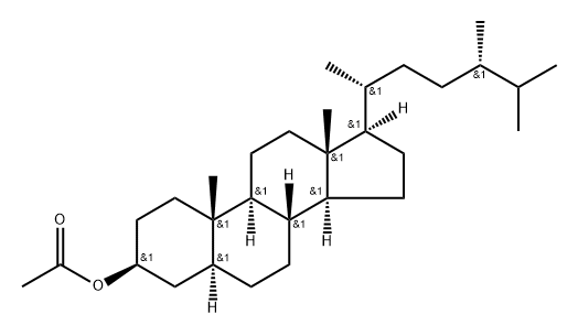 Acetic acid 5α-ergostan-3β-yl ester 结构式
