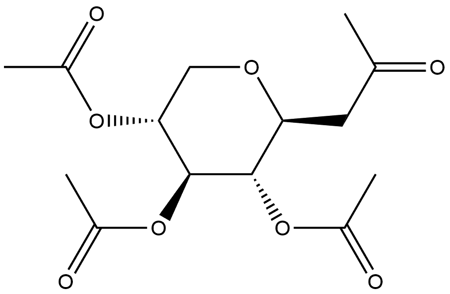 D-gulo-2-Octulose, 4,8-anhydro-1,3-dideoxy-, 5,6,7-triacetate 结构式