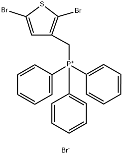 triphenyl((2,5-dibromothiophen-3-yl)methyl)phosphonium bromide 结构式