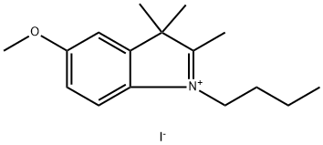 1-butyl-5-methoxy-2,3,3-trimethyl-3H-indol-1-ium iodide 结构式