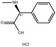 (S)-2-(甲基氨基)-2-苯基乙酸盐酸盐 结构式