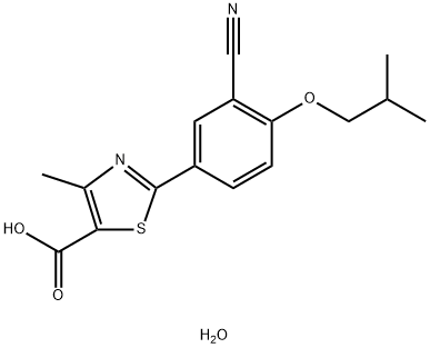 化合物 FEBUXOSTAT HEMIHYDRATE 结构式