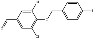 3,5-Dichloro-4-[(4-iodophenyl)methoxy]benzaldehyde 结构式