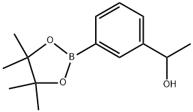1-(3-(4,4,5,5-四甲基-1,3,2-二氧硼杂环戊烷-2-基)苯基)乙醇 结构式