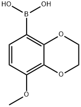 (8-Methoxy-2,3-dihydrobenzo[b][1,4]dioxin-5-yl)boronic acid 结构式