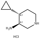 3-Piperidinamine,4-cyclopropyl-,dihydrochloride,(3R,4R)-rel-(9CI) 结构式