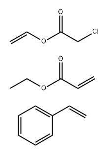 Ethyl 2-propenoate polymer with ethenylbenzene and ethenyl chloro acetate 结构式