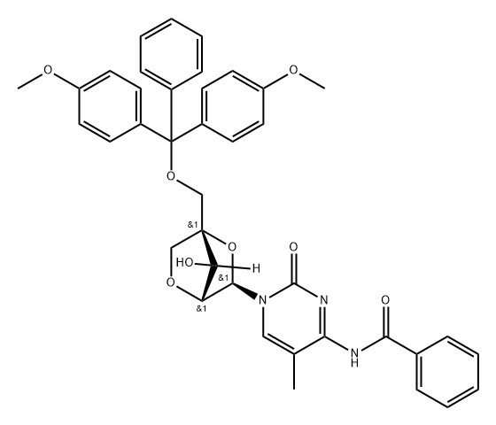 N4-BZ-2'-O-4'-C-LOCKED-5-ME-CR 结构式