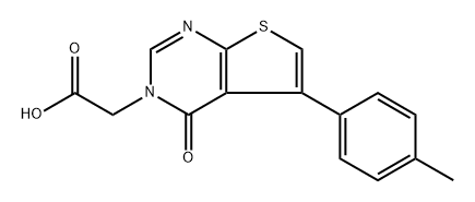 2-[4-oxo-5-(p-tolyl)thieno[2,3-d]pyrimidin-3-yl]acetic acid 结构式