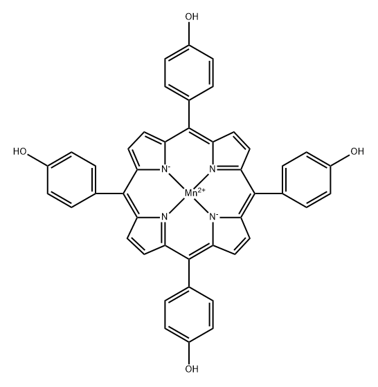 5,10,15,20-四对羟基苯基锰(II)卟啉 结构式