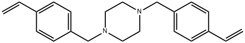 1,4-双[(4-乙烯基苯基)甲基]哌嗪 结构式