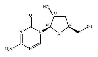 1,3,5-Triazin-2(1H)-one, 4-amino-1-(3-deoxy-β-D-erythro-pentofuranosyl)- 结构式