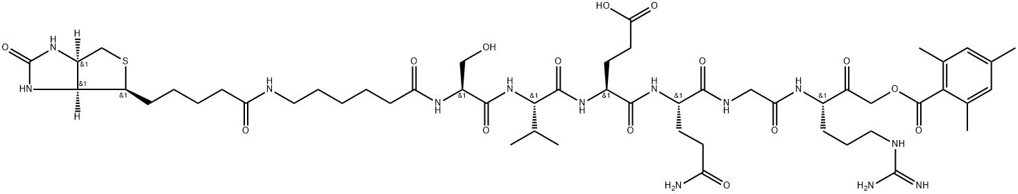 BIOTINYL-ΕAHX-SCC1 (263-268)-2,4,6-TRIMETHYLBENZOYLOXY-METHYLKETONE 结构式