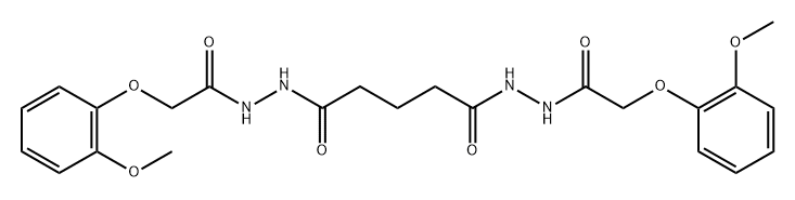 N'1,N'5-bis[(2-methoxyphenoxy)acetyl]pentanedihydrazide 结构式