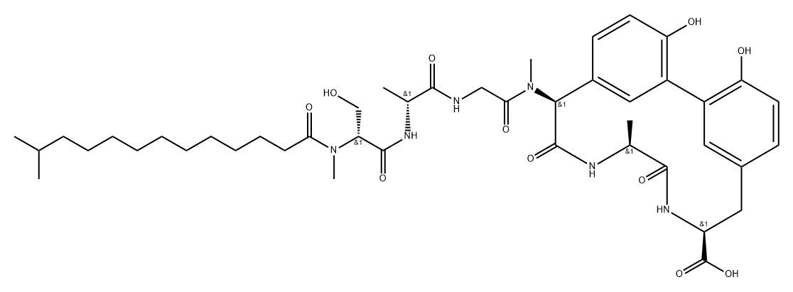 芳桥霉素 A5 结构式