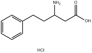 3-amino-5-phenylpentanoic acid hydrochloride 结构式