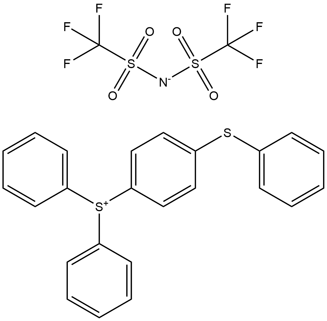 4-(苯硫基)苯基二苯基硫鎓双三氟甲烷磺酰亚胺盐 结构式