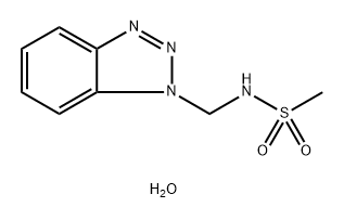 N-((1H-苯并[D][1,2,3]三唑-1-基)甲基)甲磺酰胺水合物 结构式