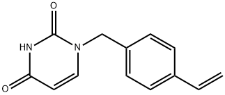 1-[(4-乙烯基苯基)甲基]- 2,4(1H,3H)-嘧啶二酮 结构式