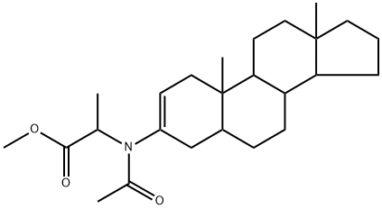 N-Acetyl-N-(5α-androst-2-en-3-yl)-L-alanine methyl ester 结构式