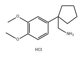 1-[1-(3,4-dimethoxyphenyl)cyclopentyl]methanam
ine hydrochloride 结构式