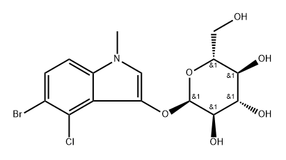5-溴-4-氯-3吲哚氧基-N-甲基- A-D-葡糖苷 结构式