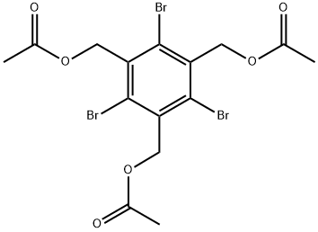 (2,4,6-TRIBROMOBENZENE-1,3,5-TRIYL)TRIS(METHYLENE) TRIACETATE 结构式
