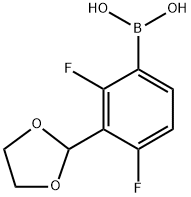 (3-(1,3-dioxolan-2-yl)-2,4-difluorophenyl)boronic acid 结构式