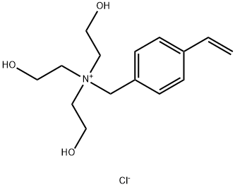 Benzenemethanaminium, 4-ethenyl-N,N,N-tris(2-hydroxyethyl)-, chloride (1:1) 结构式