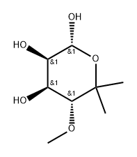 4-O-Methyl-5-C-methyl-6-deoxy-α-L-lyxo-hexopyranose 结构式