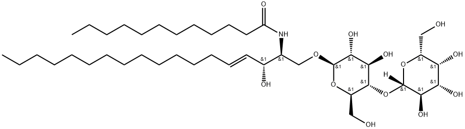 D-LACTOSYL-Β-1,1'' N-LAUROYL-D-ERYTHRO-SPHINGOSINE 结构式