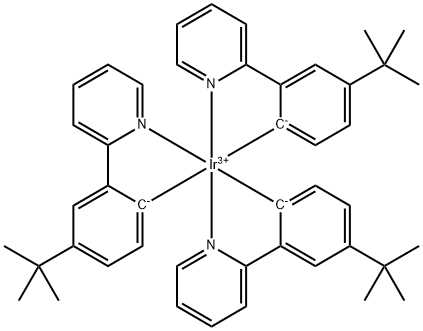 三(2-(3-叔丁基苯基)吡啶)合铱 结构式