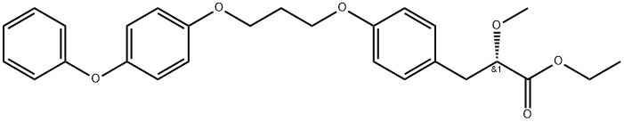 Benzenepropanoic acid, α-methoxy-4-[3-(4-phenoxyphenoxy)propoxy]-, ethyl ester, (αS)- 结构式