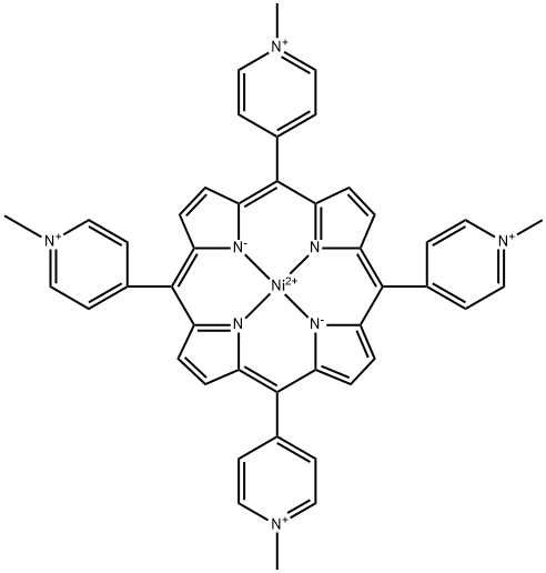 [[4,4',4'',4'''-(21H,23H-Porphine-5,10,15,20-tetrayl)tetrakis[1-methylpyridiniumato]](2-)-N21,N22,N23,N24]nickel(4 ) 结构式