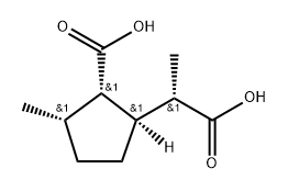 (1R,αS)-2β-Carboxy-α,3β-dimethylcyclopentaneacetic acid 结构式