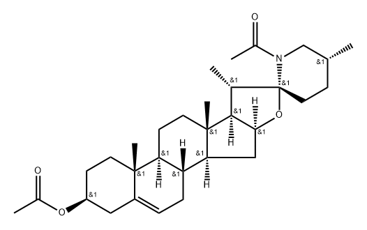 O,N-二乙酰基茄解定 结构式