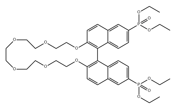 Tetraethyl 2,2-Pentaethylene glycol-1,1'-binaphthyl-6,6'-bisphosphonate 结构式