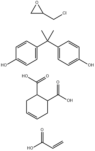 4,4′-(1-Methylethylidene)bisphenol polymer with (chloromethyl) oxirane, hydrogen 4-cyclohexene-1,2-dicarboxylate 2-propenoate 结构式