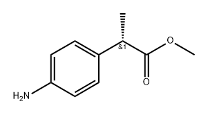 (ΑS)-(4-氨基苯基)-丙酸甲酯 结构式