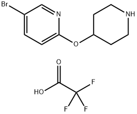 Pyridine, 5-bromo-2-(4-piperidinyloxy)-, 2,2,2-trifluoroacetate (1:1) 结构式