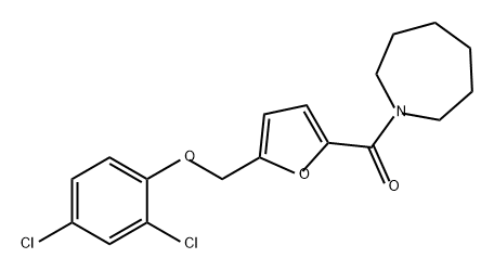 氮杂环庚烷-1-基(5-((2,4-二氯苯氧基)甲基)呋喃-2-基)甲酮 结构式