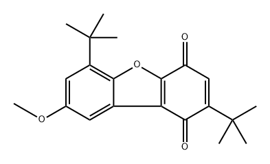 1,4-Dibenzofurandione, 2,6-bis(1,1-dimethylethyl)-8-methoxy- 结构式