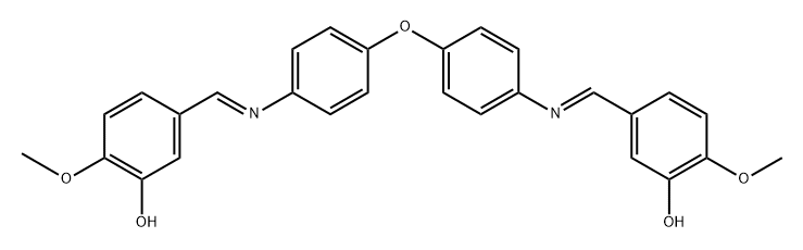 3,3'-[oxybis(4,1-phenylenenitrilomethylylidene)]bis(6-methoxyphenol) 结构式